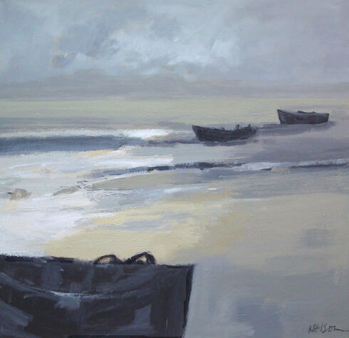 Black Boats I by John Nelson