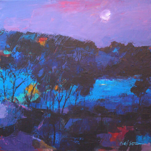 Moonlight, River Tweed by John Nelson